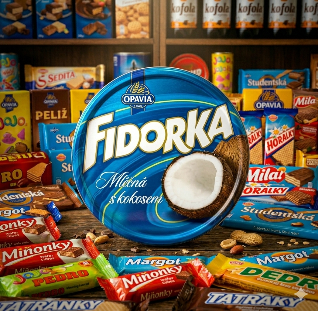 Opavia Fidorka Milch schokoladebeschichtete Waffel mit Kokosfüllung 30g